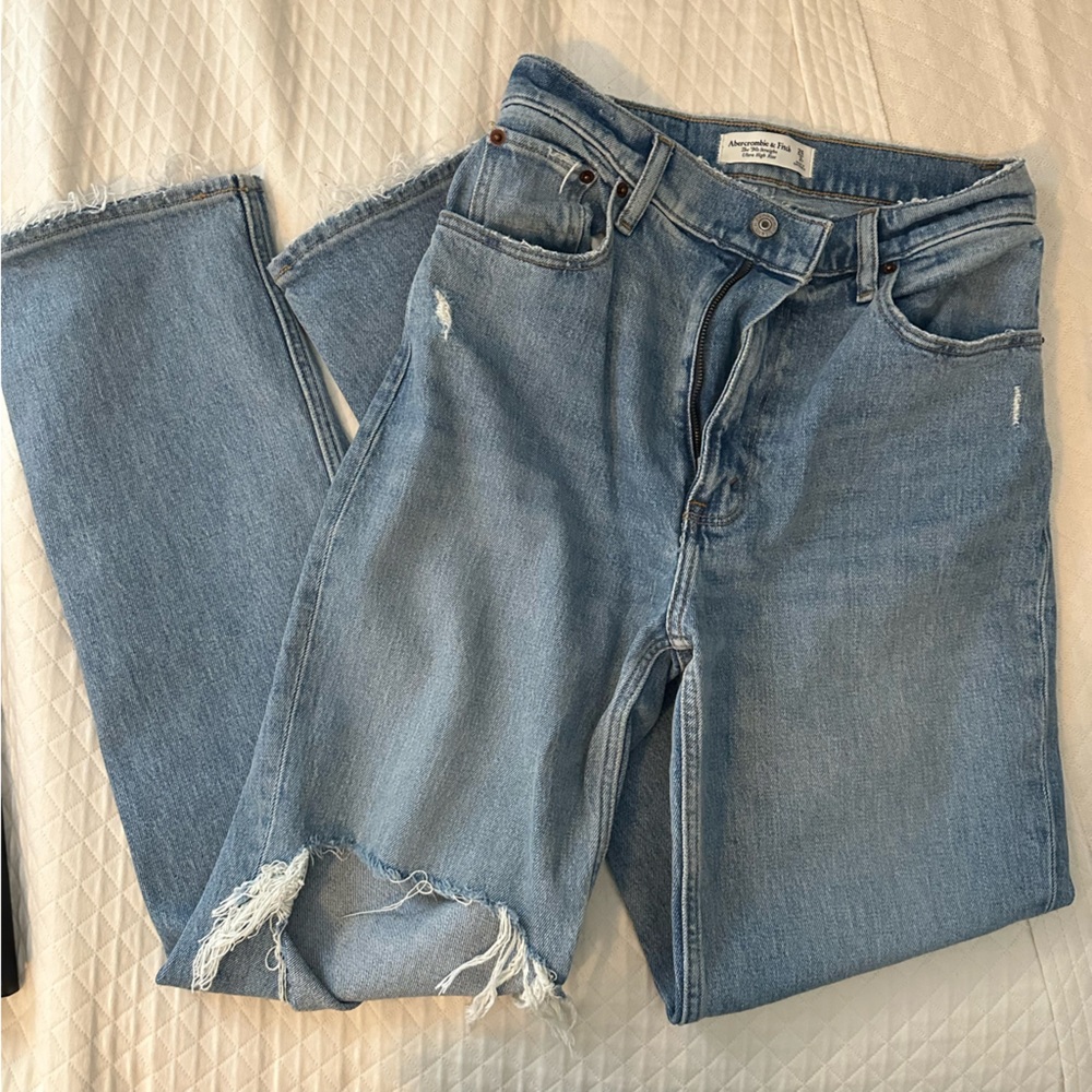 Abercrombie & Fitch Light Blue High Rise Jeans